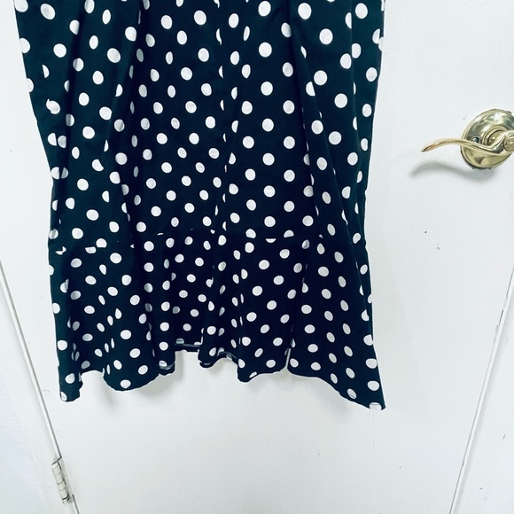 Polka Dot Dress with Pink Accent - Picture 9 of 10